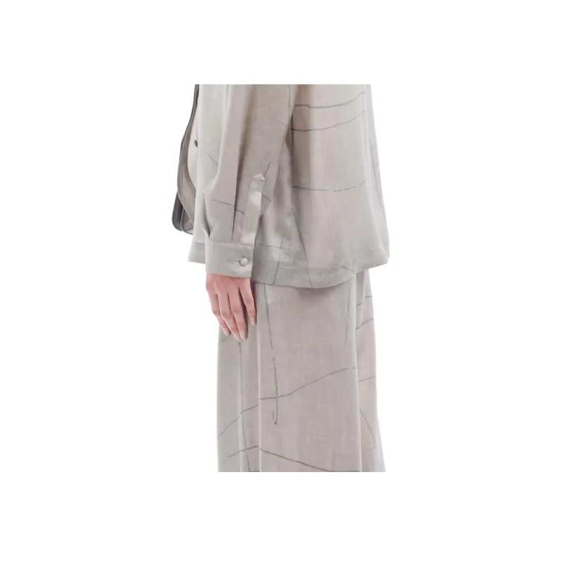 GIORGIO ARMANI Printed Silk Trousers-4