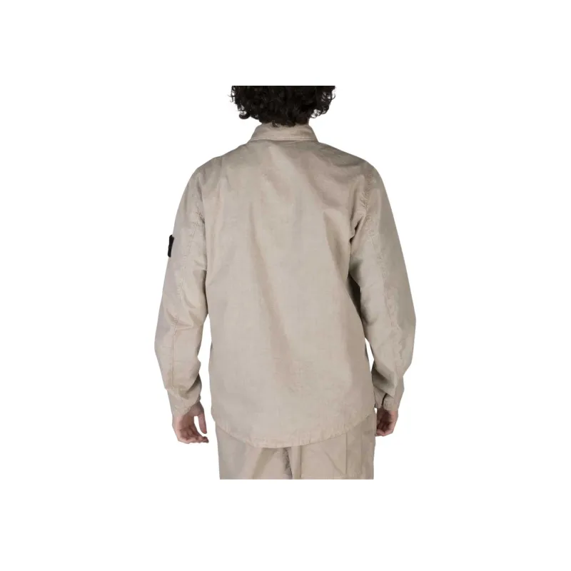 STONE ISLAND Zip Up Long Sleeved Shirt-2