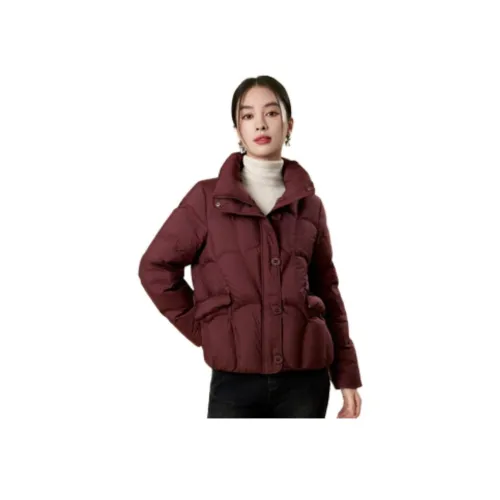 BBLLUUEE 앙코라 레드 여성 다운 재킷