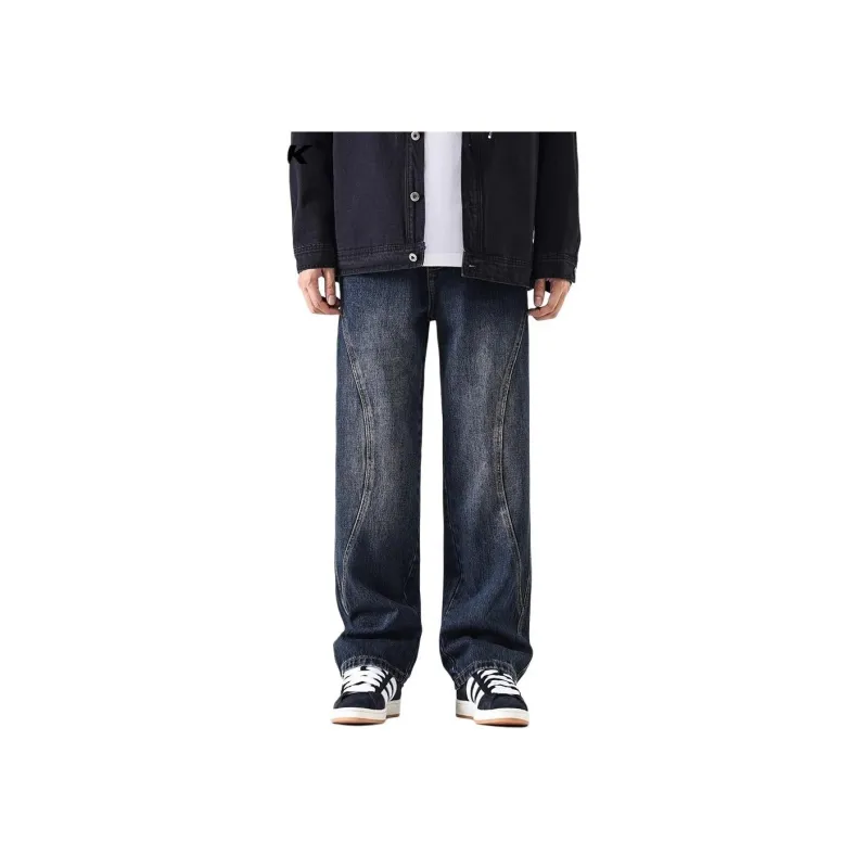 DUATOGE Jeans Men's Vintage Blue-1