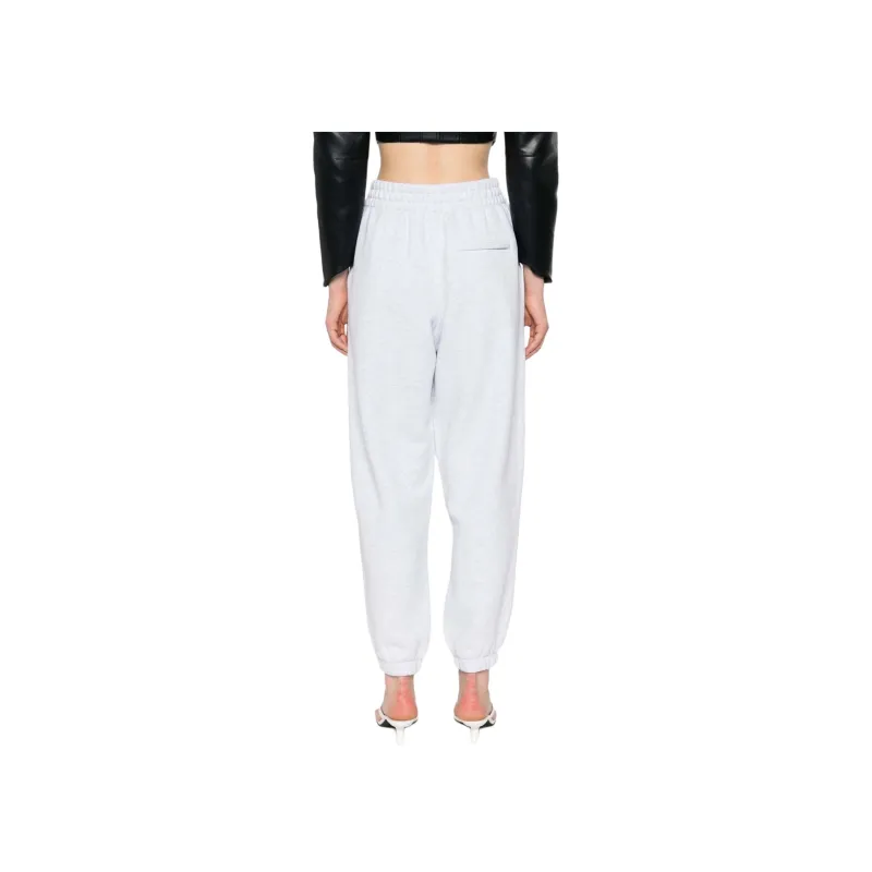 T By Alexander Wang Essential Terry Classic Puff Paint Logo Sweatpant Light Heather Grey-2