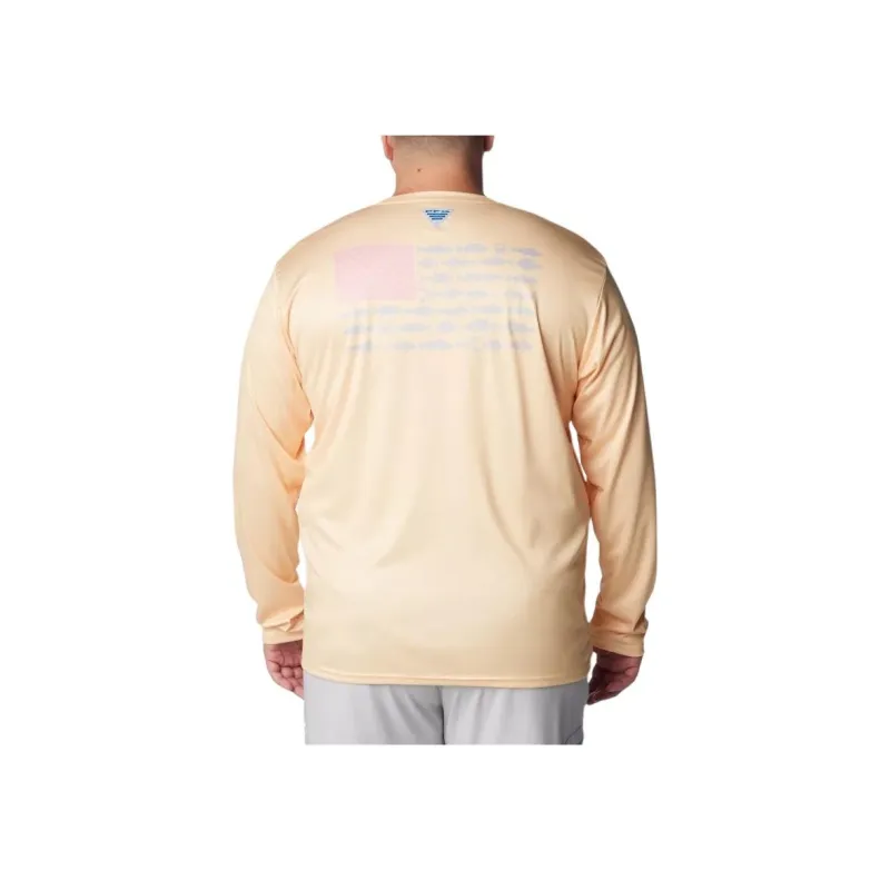 Columbia PFG Terminal Tackle Fish Flag T-Shirt Men's Oat-1