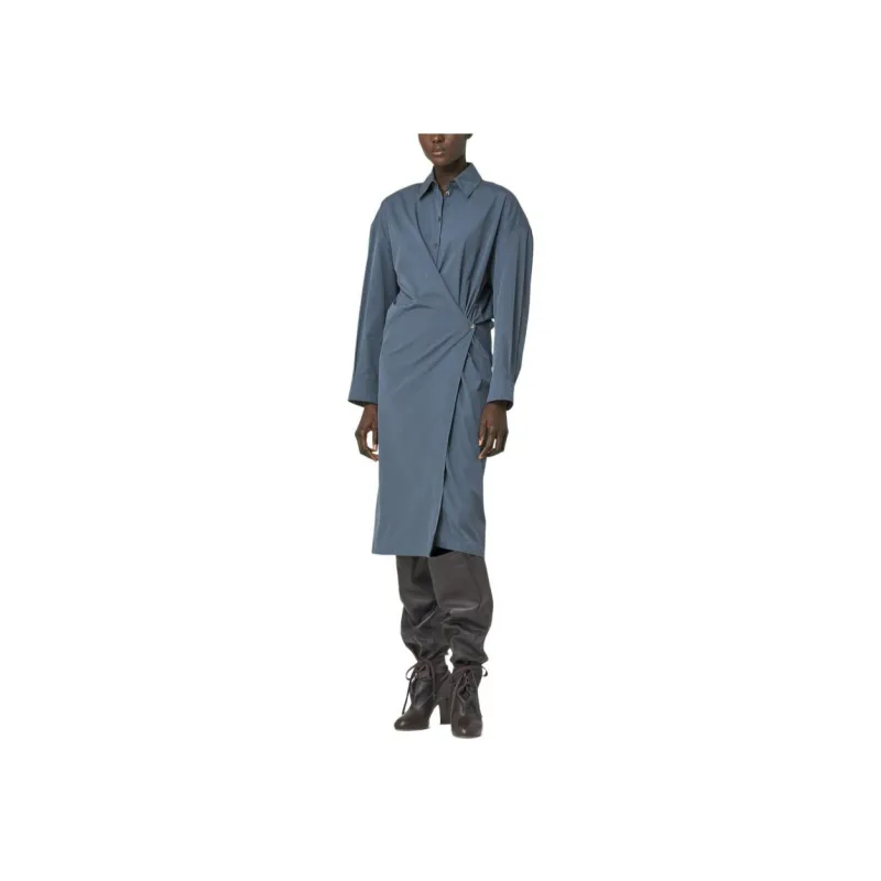 Lemaire Long Sleeved Dresses Women's Asphalt Gray-0