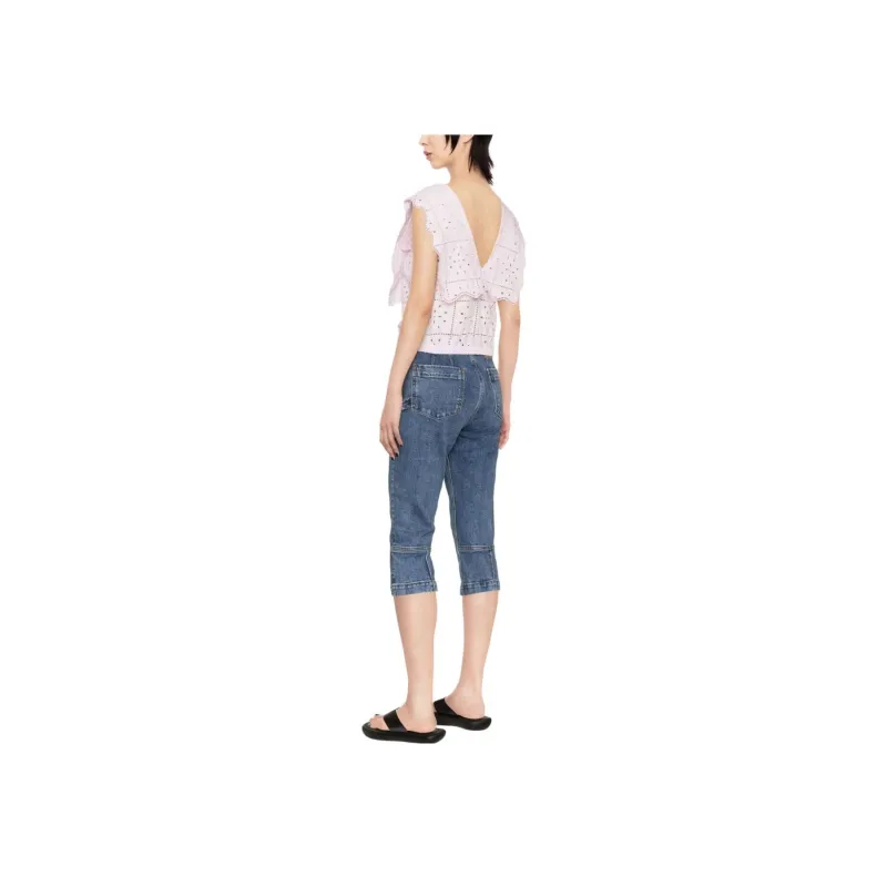 GANNI Broderie Anglaise Sleeveless Top-3