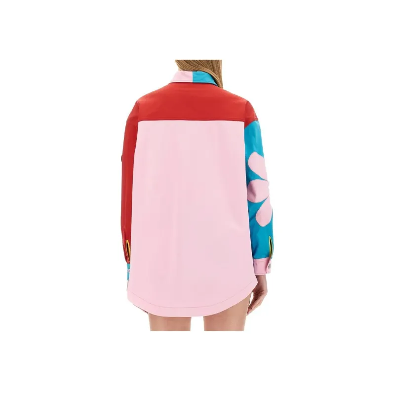MOSCHINO Jeans Allover Graphic Printed Long Sleeved Shirt-1