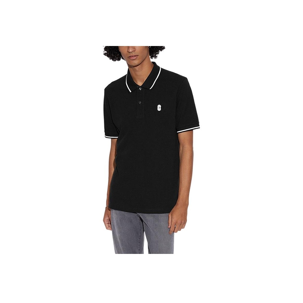 COACH Polo Shirts Men Black XXL - POIZON