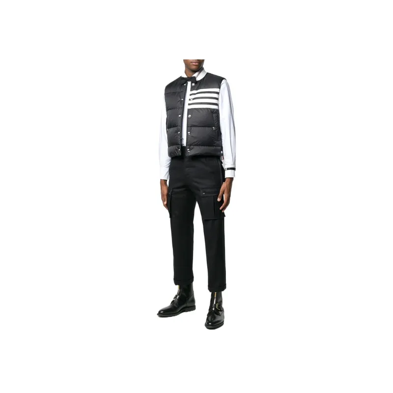 THOM BROWNE Vests Men Black-1