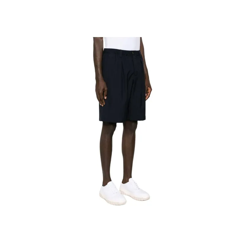 MARNI Pleated Virgin Wool Bermuda Shorts-3