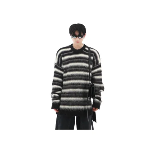 ARGUE 블랙 화이트 남성 니트웨어