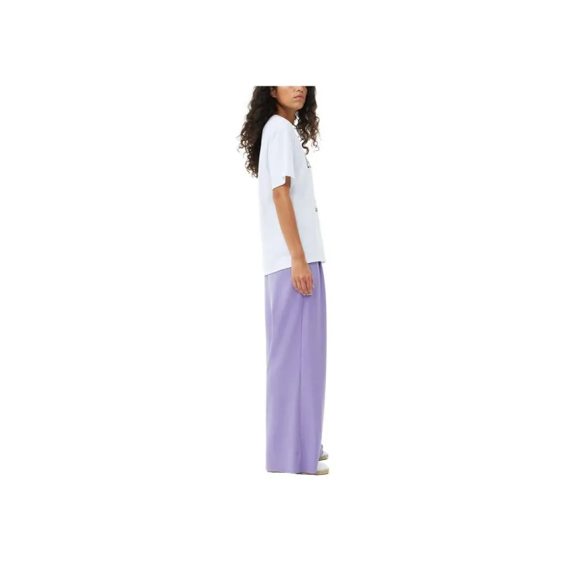 GANNI SS24 Drop Shoulder Sleeve T Shirt Women's Bright White-2
