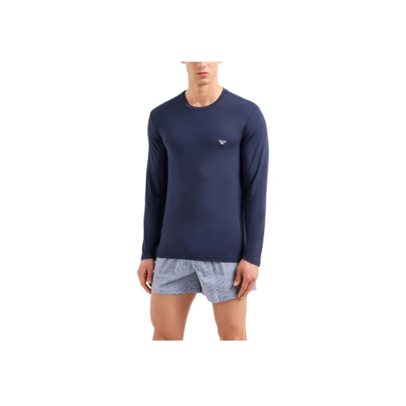 EMPORIO ARMANI Fitted Loungewear Top In Cosy Modal-1