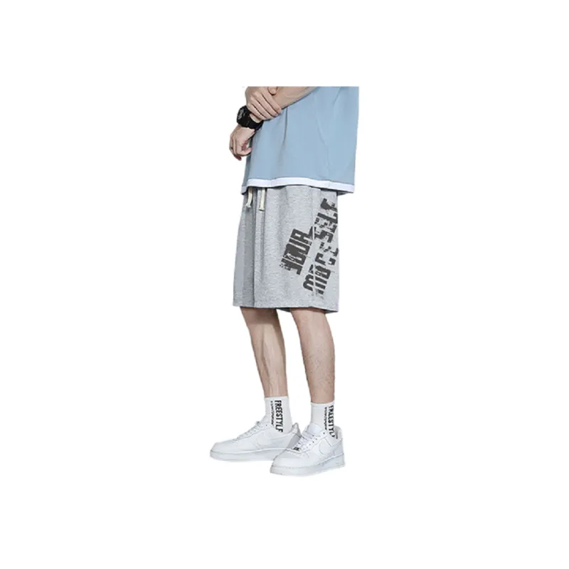 Moce Casual Shorts Men Print Gray-1