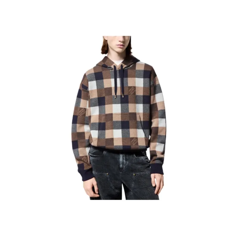 LOUIS VUITTON Damier Cashmere And Wool Blend Hoodie-1