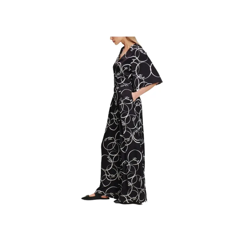 KARL LAGERFELD / Karl Lagerfeld Jeans Circle print Wide leg Jumpsuit-4