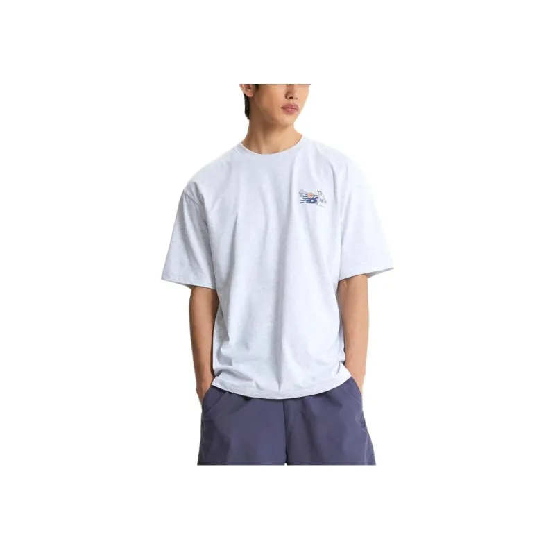 New Balance SEMI OVER FITUNI NB BOY T Shirt Men's 16 Light Gray-0