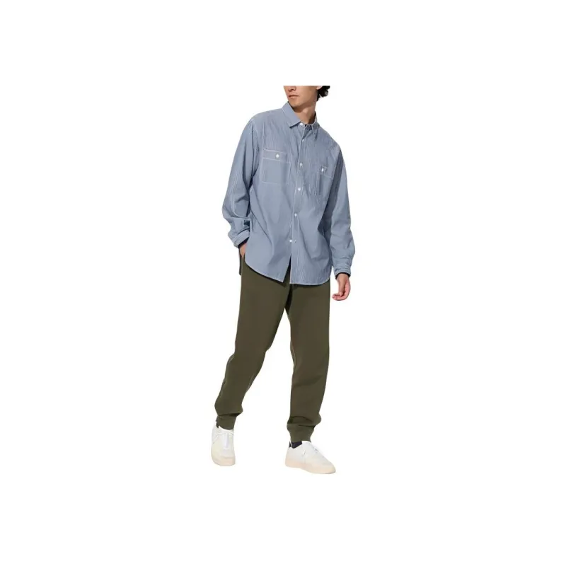 UNIQLO Knitted Sports Pants Unisex Dark Olive-0