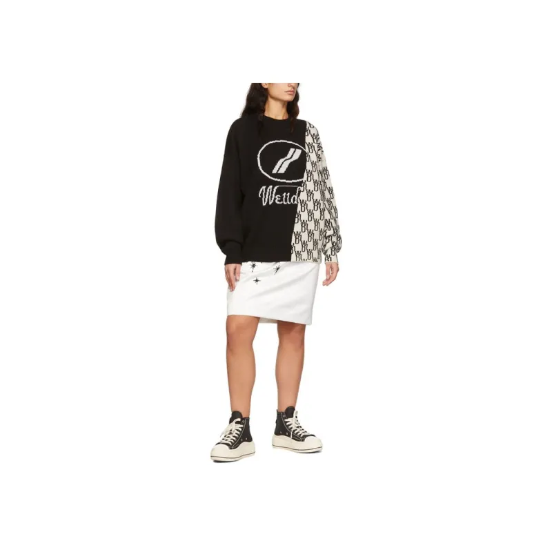 WE11DONE WD1 Graphic Mix Logo Sweater-2