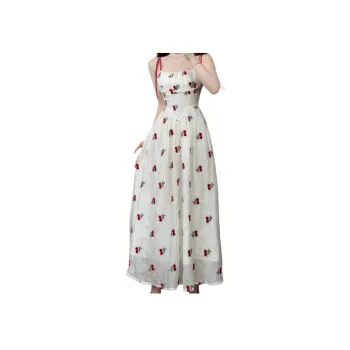 XIANSINIAO Slip Dresses Women's Apricot