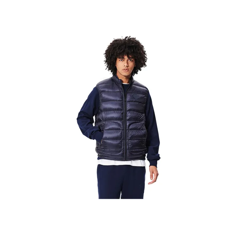 Ed Hardy Down Jacket Men's Midnight Blue With Saint Laurent Black Opium Fragrance Pendant Included-3
