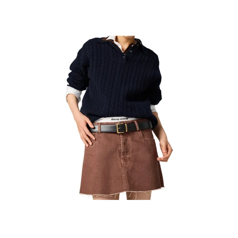 MIU MIU Denim Mini Skirt-3