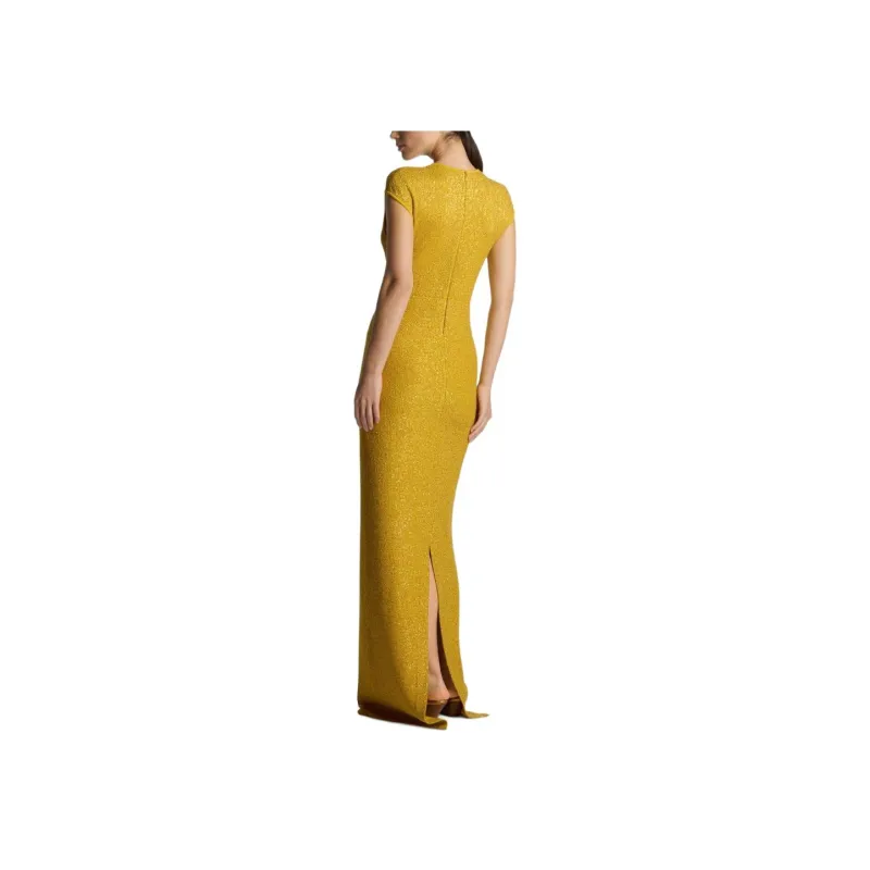 St. John SS24 Short-Sleeved Dresses Women's Sunflower Yellow-1