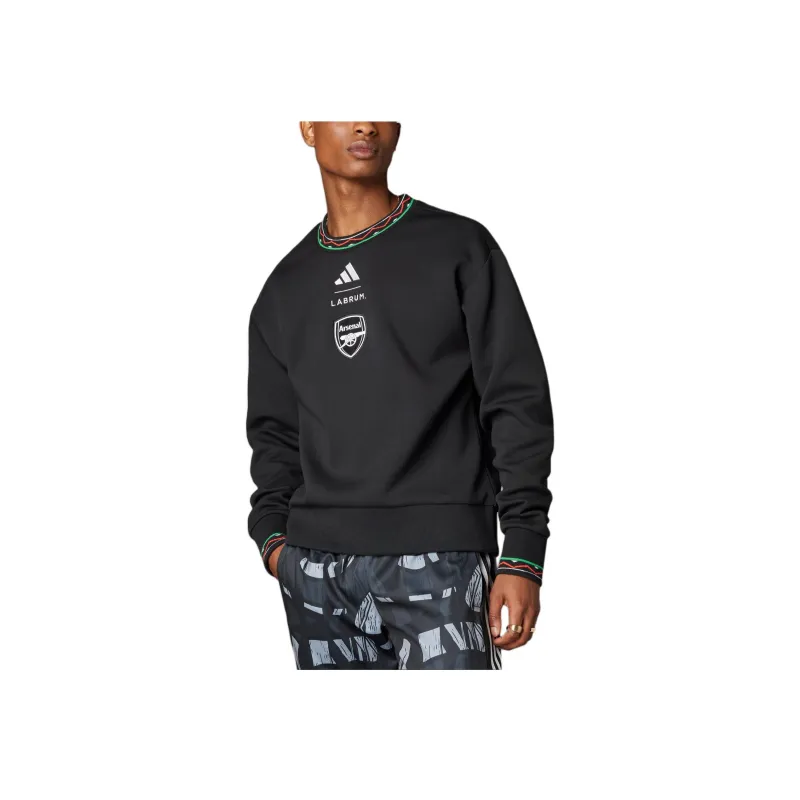 Adidas Arsenal X LABRUM CREW SWEATSHIRT Men's Black-3