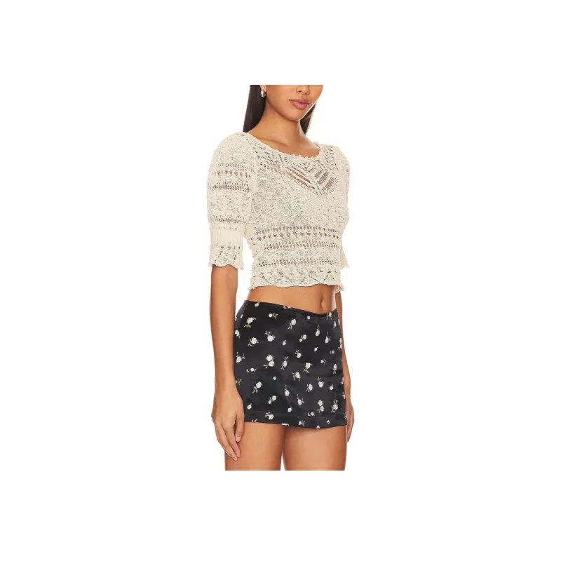 FREE PEOPLE T-Shirt Women's Beige-2