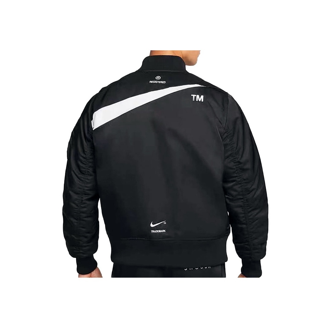 Nike NSW Swoosh Therma-Fit Bomber Black - Asia 両面着用可能 Nike Swoosh Therma-FIT Synthetic-Fill Bomber Black | BSTN Store