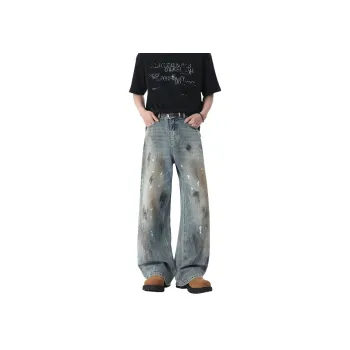 WKOOG Jeans Unisex Vintage Blue