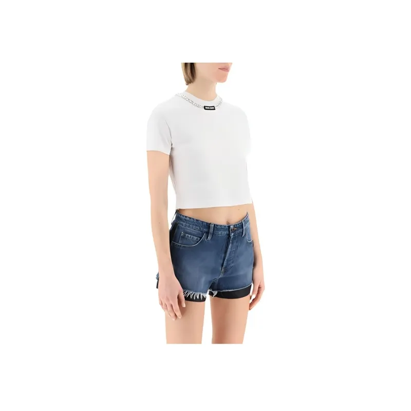 MIU MIU SS23 Crop Top Women's White-1