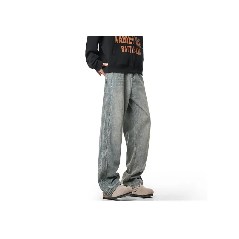 FAVEPOP Jeans Unisex Washed Blue-2