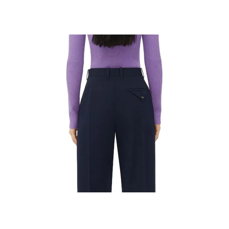Bottega Veneta Tailored Wool Pants 'Navy'-1