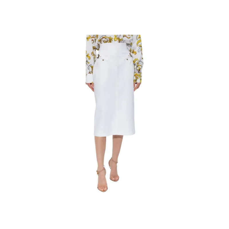 VERSACE JEANS COUTURE Cotton Midi Skirt-2