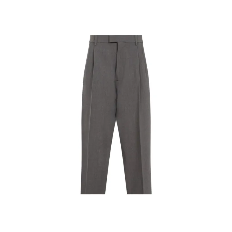 Bottega Veneta Light Wool Trousers 'Grey Melange'-2