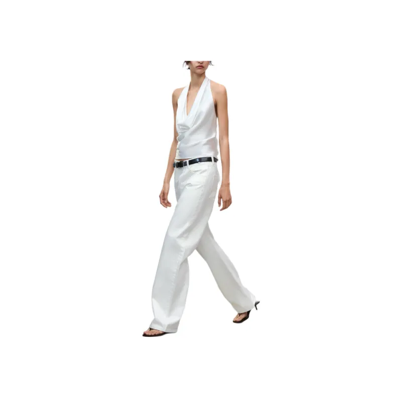 ZARA Tank Tops Women's White-3