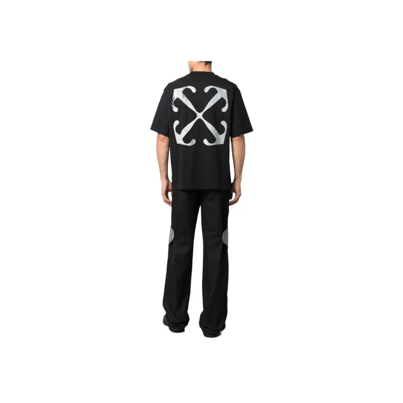 OFF WHITE Logo Print Short Sleeve T shirt-3