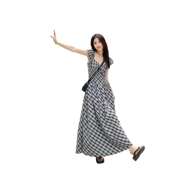 XIANSINIAO Short Sleeved Dress Women's-0