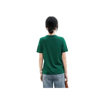 XWI SS24 Set in Sleeve T Shirt Women's Oil Painting Green