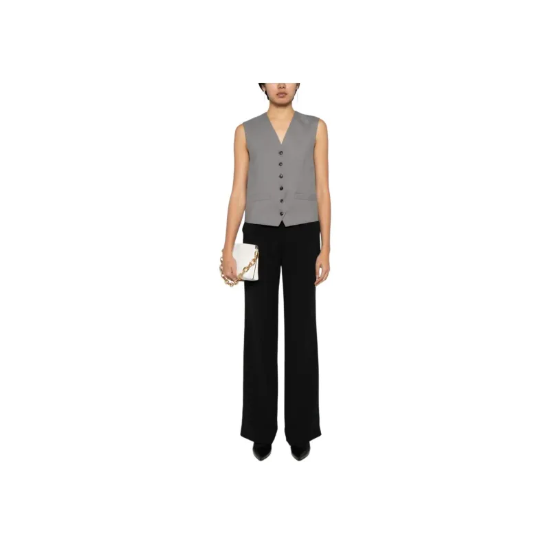 LOW CLASSIC V-neck Wool Vest And Blazer Set-1