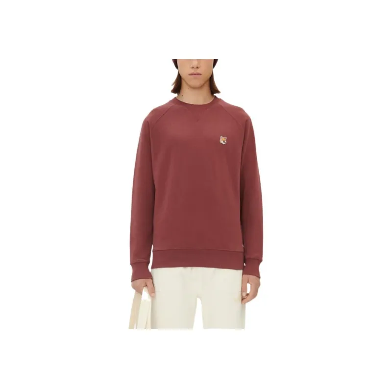 Maison Kitsune Maison Kitsune Back To Series Sweatshirts Men Eggplant Red-2