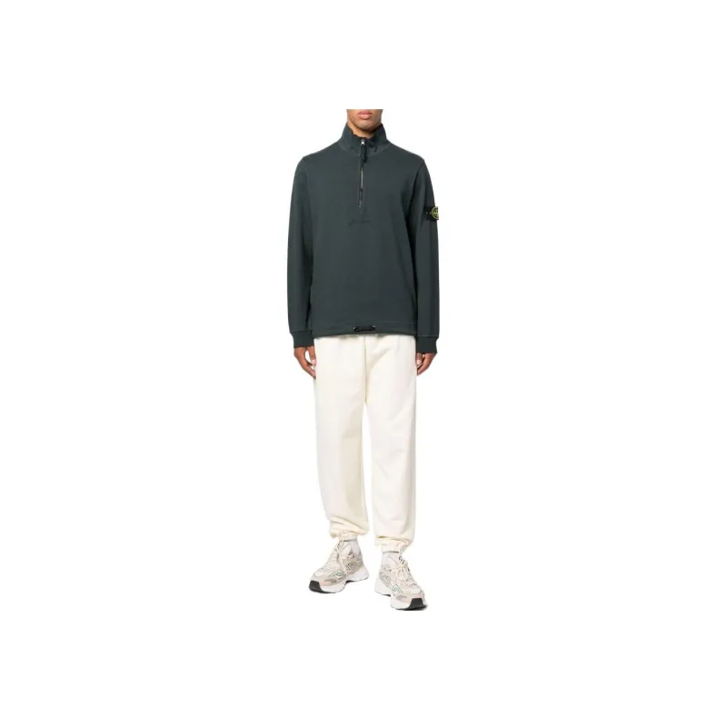 STONE ISLAND Sweatshirts Men Olive Green-1