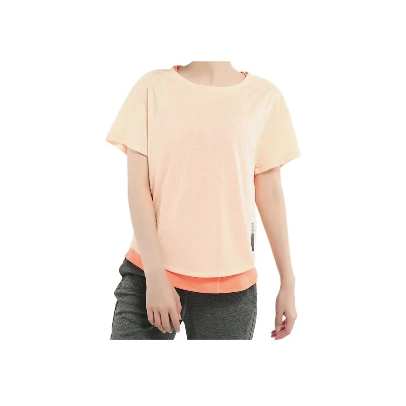 Adidas Drop Shoulder Sleeve T Shirt Women's Orange-0