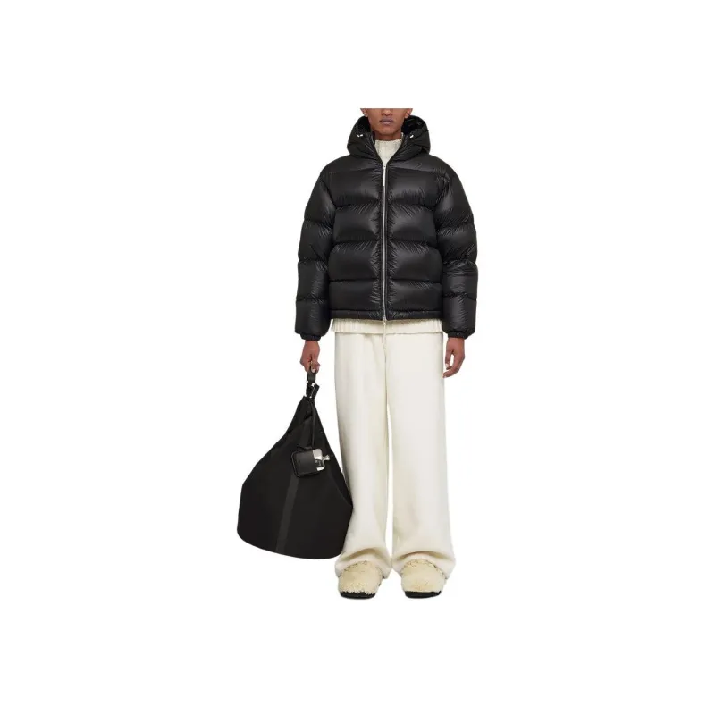 JIL SANDER Padded Drawstring Hood Zipped Jacket-1