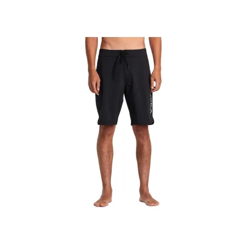 RVCA 올 블랙 남성 비치 숏팬츠