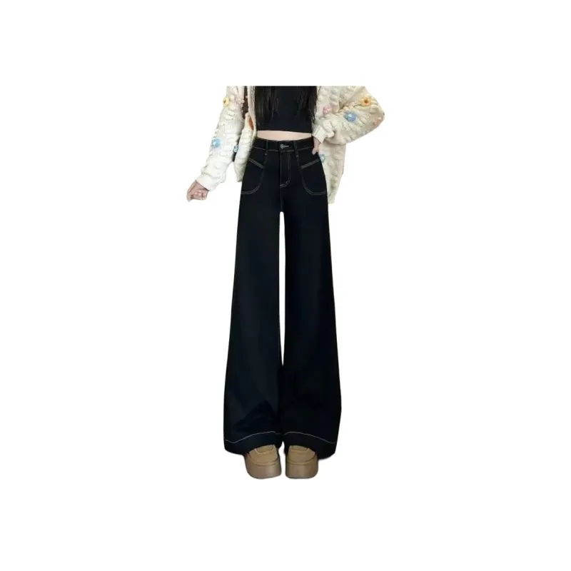 XIANSINIAO Jeans Women's Black-0