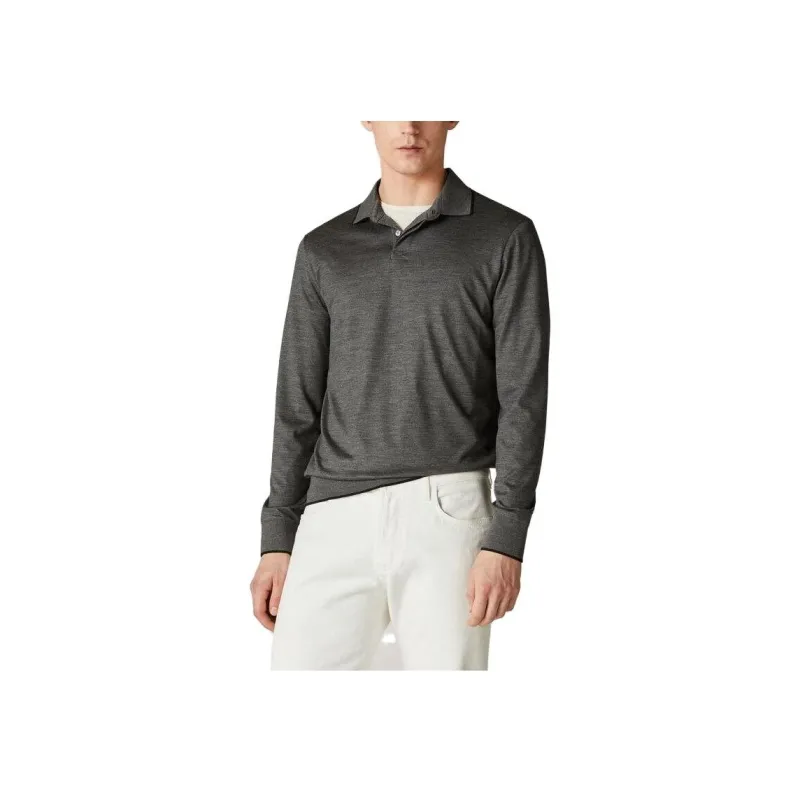 Loro Piana Polo Shirt Men's Light Grey-2