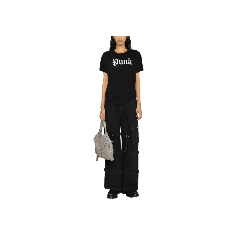 R13 Punk print Cotton T shirt-1