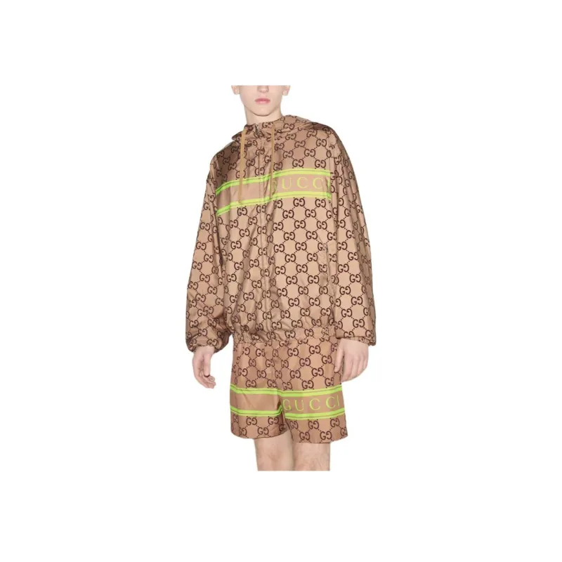 GUCCI Monogrammed Zip Up Jacket-4