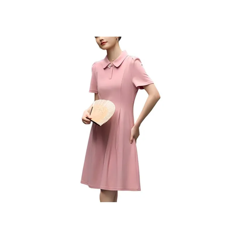 XWI SS24 Short Sleeved Dress Women's Light Pink-2