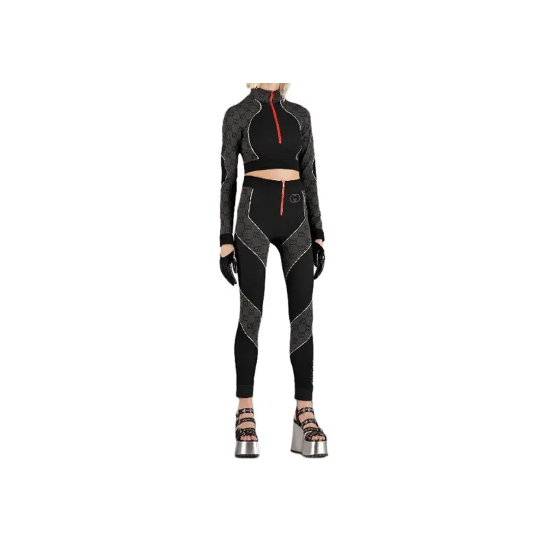 GUCCI Logo jacquard Leggings-1
